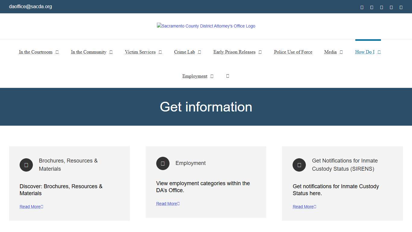 Get Information – Sacramento County District Attorney's Office